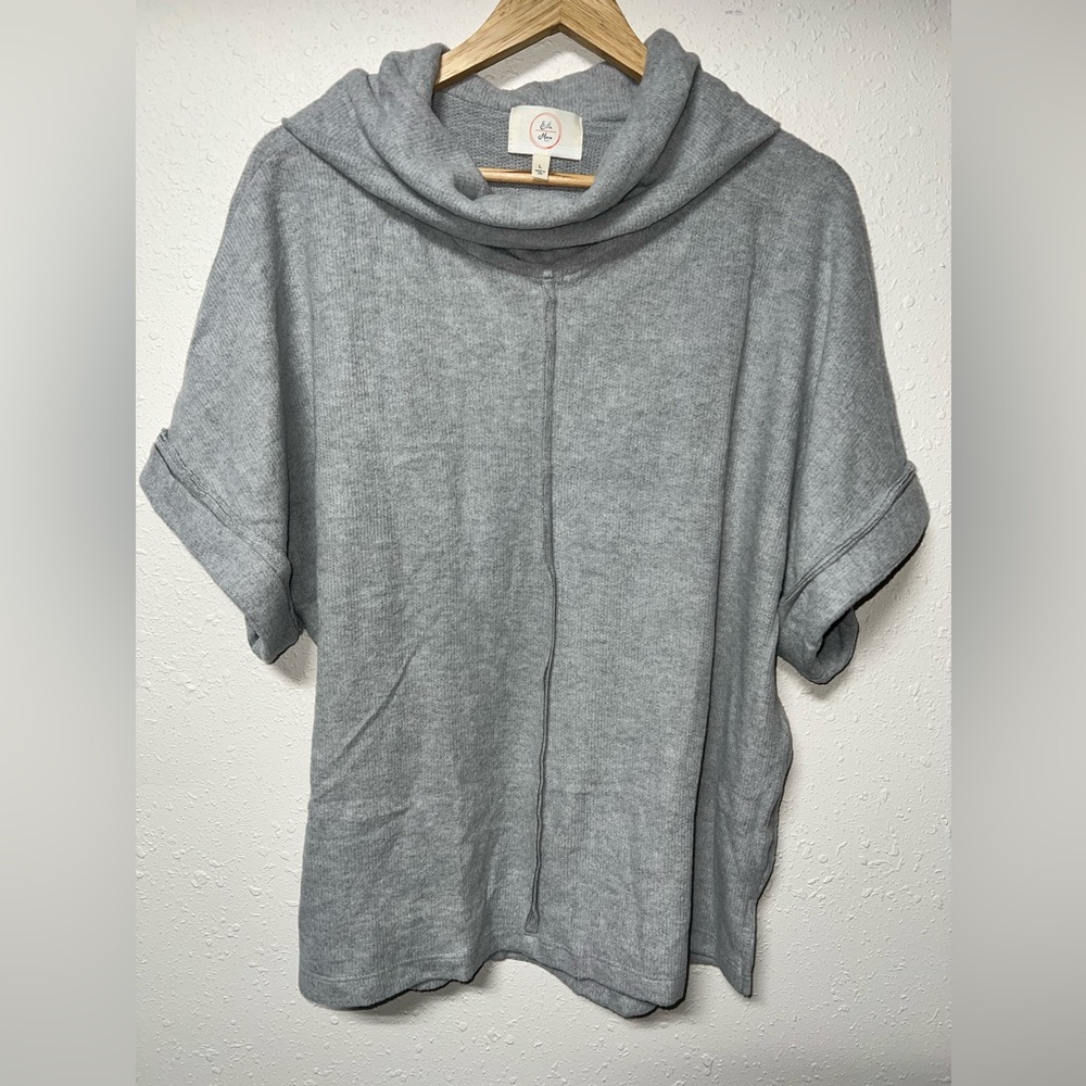 NWOT Anthropologie Ella Mara Sweatshirt‎ Top Gray Womens Size Largee